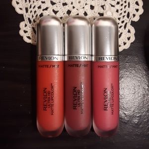 Lot of 3 brand new Revlon Ultra HD matte lipcolors